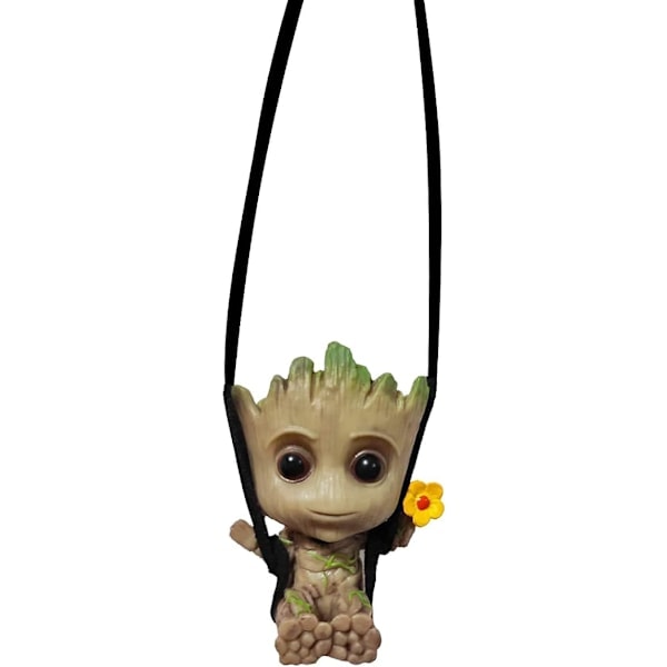 [NT] Svängande Groot-hjärthänge i resin - Söt anime-accessoar för bilinteriör eller backspegel