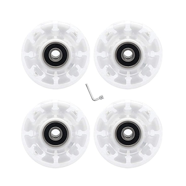 4 stk. 32x58mm 78a Lysende Hjul, Lysende Hjul med Kuglelejer, Skateboardtilbehør