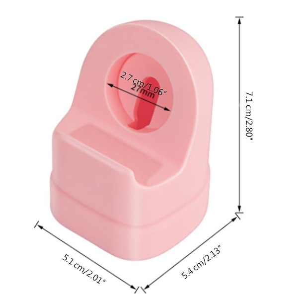 Laddningsställ Silikondocka För iOS Klocka Portabel Repfri W Pink