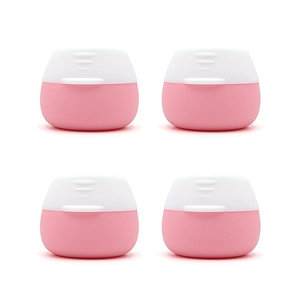 4 stk 20 ml reiseforpakning boks silikon medisinboks rosa