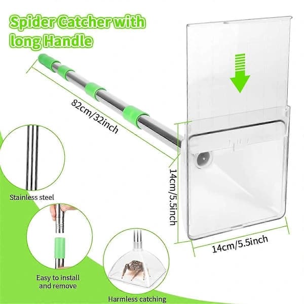 Spider and Insect Catcher - Adjustable Long Handle Spider Catcher