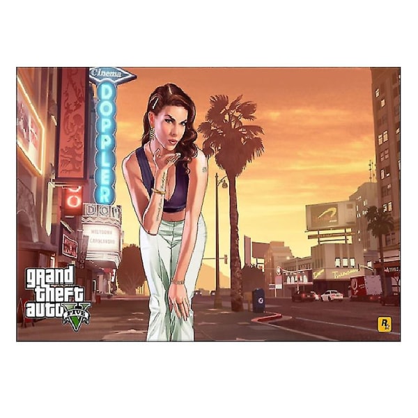 Ingen ram Grand Theft Auto 5 Game Poster Canvas Väggkonsttryck Målning Heminredning 50x70cm Style 11