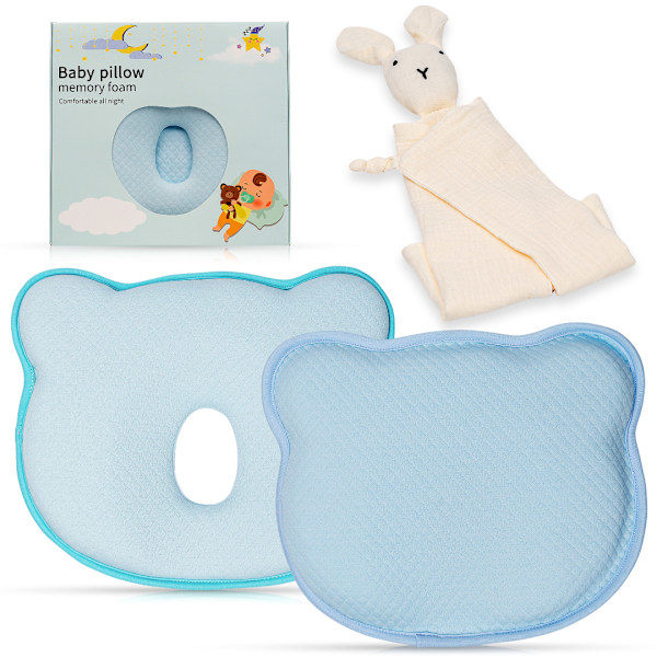 /NN/Babypute og koseklutsett, perfekt for alle sprinkelsenger og barnevogner, 2 farger Blå