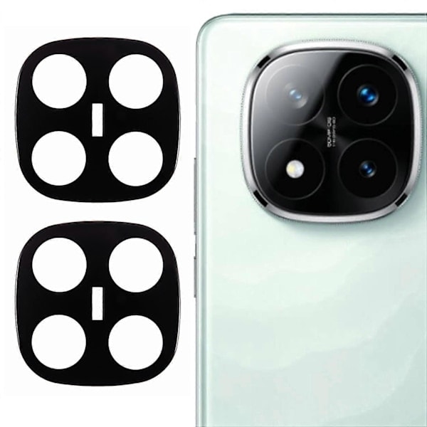 2-pack kameraskydd i härdat glas med screentryck för Xiaomi Redmi Note 14 Pro+ 5G bakre kameralins F
