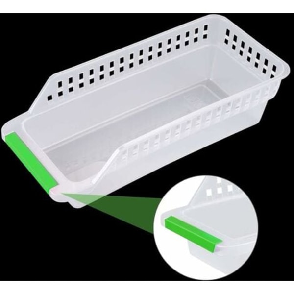 Kjøleskap Oppbevaring, Kjøleskap Organisering, Stabelbar Kjøleskapskurv, Plast Oppbevaringskurv for Kjøkkeninnsamling Hjemme (5-pakning)/NC/