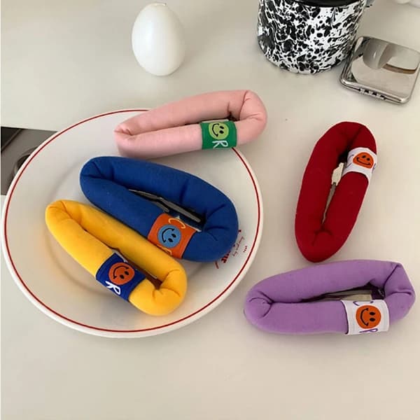 Store sopphårnåler Enkle hårspenner gul
