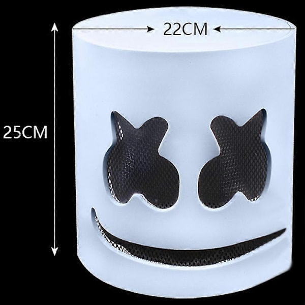 Halloween DJ Marshmello Mask Hjälmkostym för Fest - WELLNGS/NT/