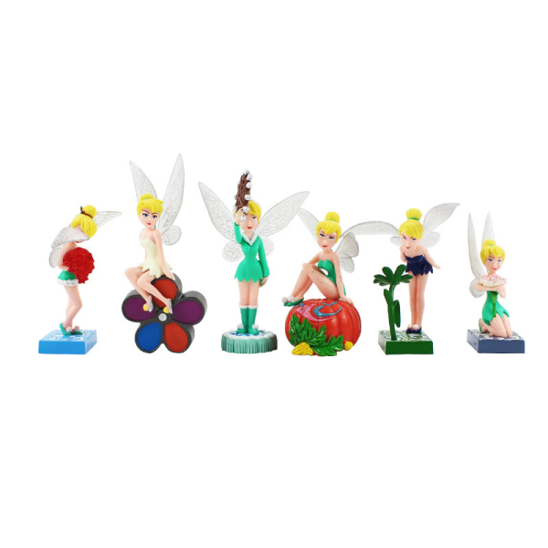 [NT] Ihastuttavat Kukkakeiju Figuriinit Mikro Maisemakoristelu Mini Auto Sisustus Kakku Työpöydän Koriste 6 Kappaleen Set