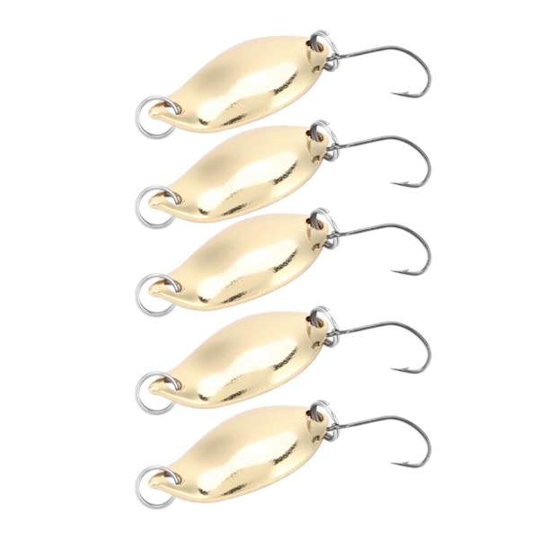 10 kpl Kalastussyötit Wobbler Syötti SpoOn-tyyliset Keinotekoiset Metallisyötit Koukut (Kulta, 2,5g) 0.1