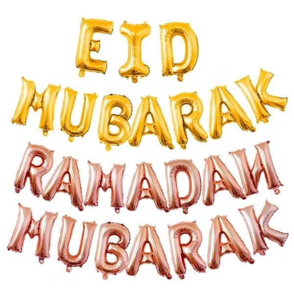 Eid Mubarak Ballonger Oppblåsbare Leker SØLV