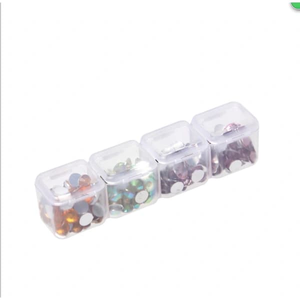28 rom små oppbevaringskuler transparent