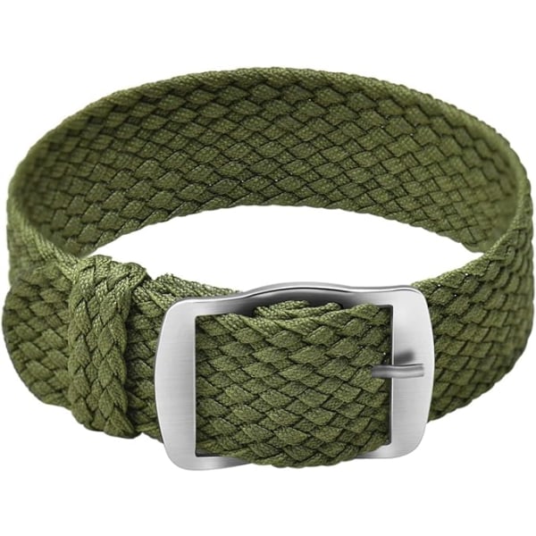 Nylon watch med rostfritt stålspänne unisex Army Green 14mm