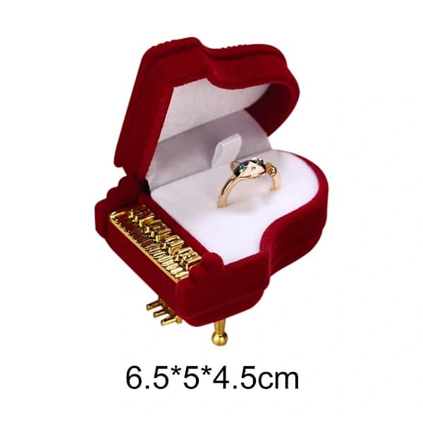 Etui Piano Ring Æske Opbevaringsboks