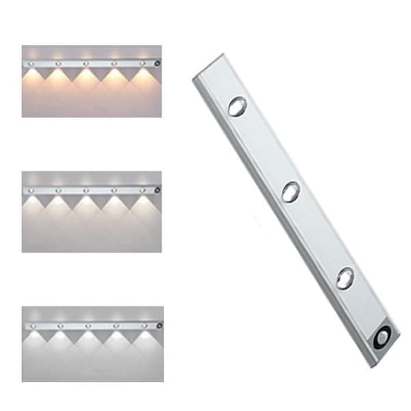 {NT}40 cm genopladelig trådløs bevægelsessensor LED-lampe, LED dæmpbar garderobelampe, 3 lystilstande, LED natlampe