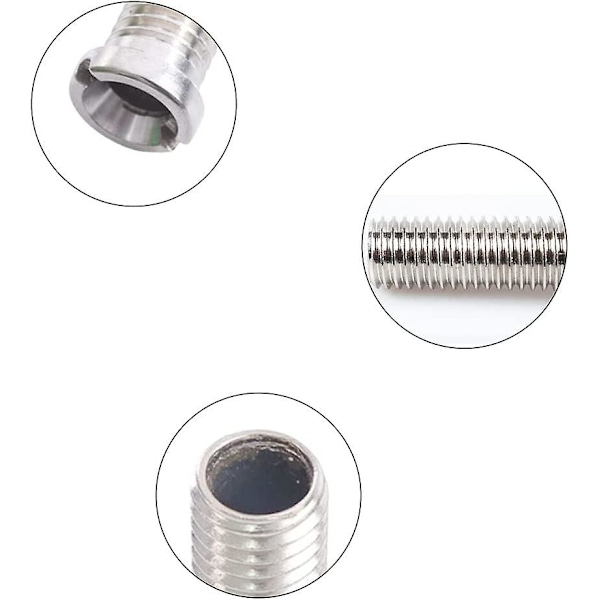 4 deler hul skrue for silventiler Vask Korgskruer Rustfritt stål Hulskrue 45mm Vaskekurv Hul skrue for kurvsiler for avløp