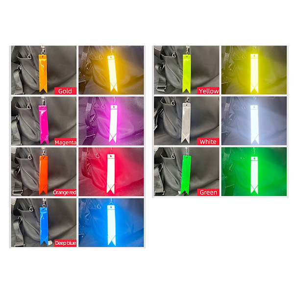 2-PACK Smart Reflective Strips for Bag/Pants/Jacket Guld