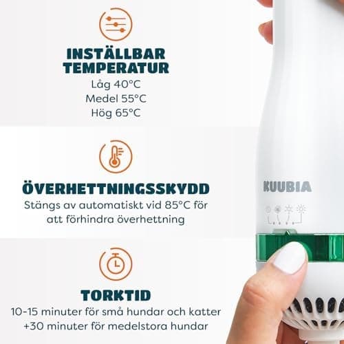 Hårtørrer til kæledyr 2 i 1 med Slicker børste til kat og hund
