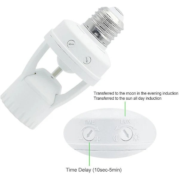 Vinter e27 360 Pir Rörelsesensor Lampfot Glödlampshållare E27 Säkerhetssensor Rörelsesensor Guazhuni