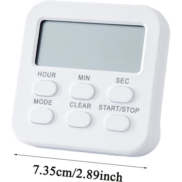 Magnetisk Digital Köktimer Hög Alarm Upp/Nedräkning Klocka med Vikbart Stativ Tidskontrollverktyg