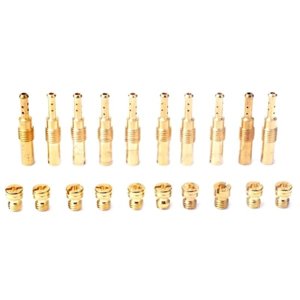 /NN/20x Förgasarhuvudmunstycke & Lågfartsmunstycke Kit Set För Pwk Keihin Oko Cvk Typ Guld