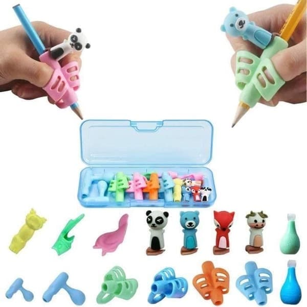 {NT} Penngrepp, Fingerguide för barn, skrivhjälp - Set med 15 fingerguider med ergonomisk design Penngrepp för barnstudenter