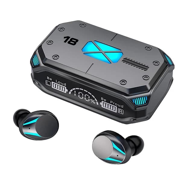 Bluetooth Hörlurar Trådlös Bluetooth 5.2 SILVER Silver