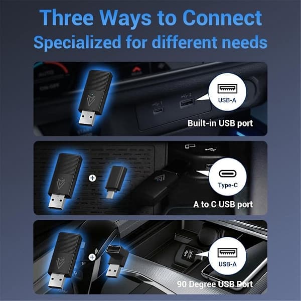 Android Auto Trådløs Adapter, Liten Android Auto Trådløs Dongle Konverterer Kablet til Trådløs for An_ NN