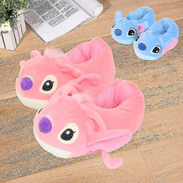 Stitch Angel -tossut naisille ja tytöille, pehmeät ja lämpimät talvitossut, sarjakuva kotitonttutossut pojille ja aikuisille