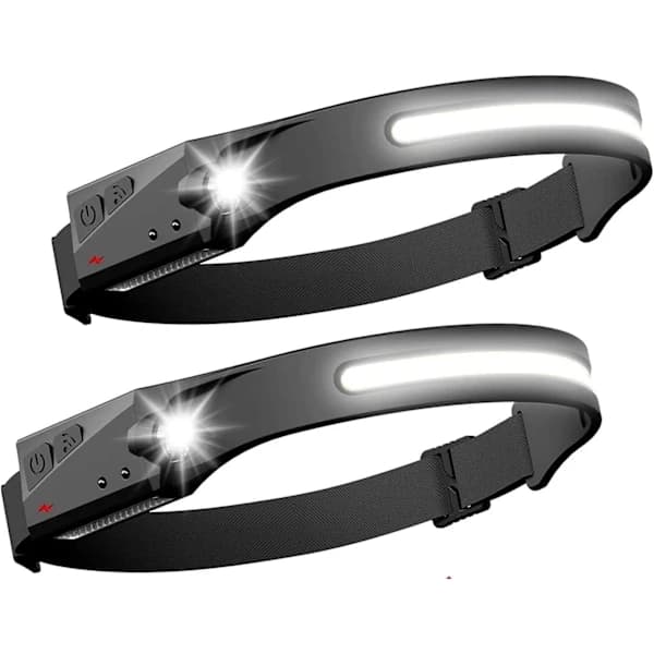 2-pakning LED-hodelykt sensor kraftig hodelykt XPE