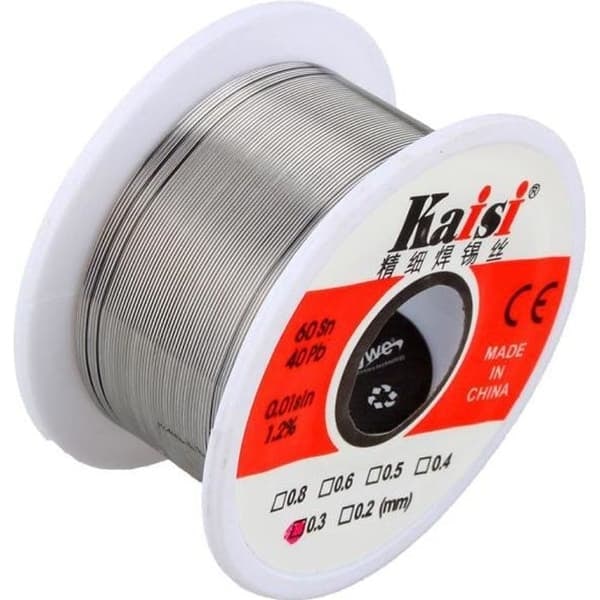 {NT} Löddtråd - MOO - Elektronisk löddtrådsspole - Diameter 0,3 mm - Spec. Sn 60 % - Flöde 1,2 %
