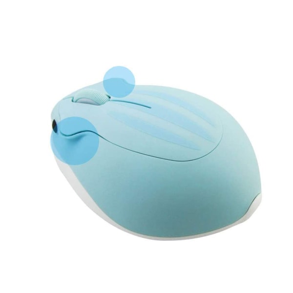 Trådlös mus i hamsterform tyst med USB mottagare för barn Blue