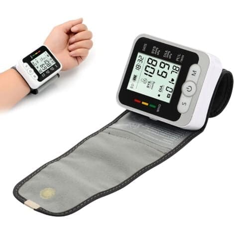 Portable digitale blodtrykksmålere for håndledd, profesjonell håndleddsblodtrykksmåler, bærbar digital blodtrykksmåler for hjemmebruk/NC/