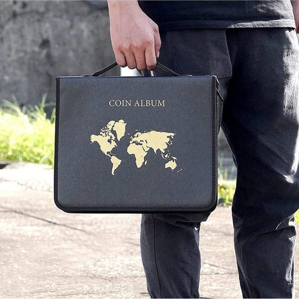 Møntalbum - Sort Sæt: 13 Møntblade