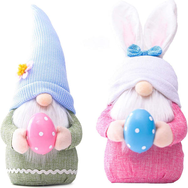 Easter Bunny Gnomes, Plush Dolls, Easter Bunny, Small Men with Easter Eggs, Faceless KLB