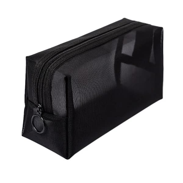 Sort Toilettaske: Organiser & Opbevar, 18x6x10cm Sort Sort