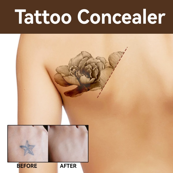 Tatueringsconcealer: Täcker tatueringar, ärr, födelsemärken och fräknar Light color