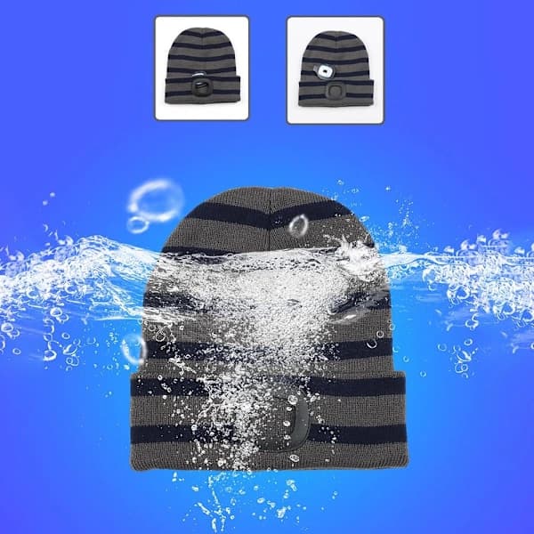LED hue strikket hat 4 4 4