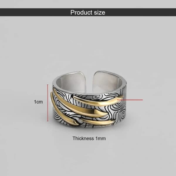 Justerbar Sølvring til Mænd og Kvinder, Fidget Ring Åben med Vikinge Kompas Ringe, Skydestjerne Ringe (Stil 2)