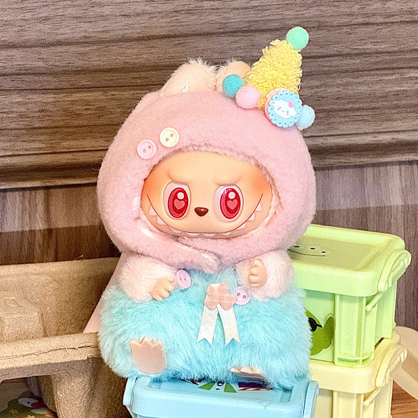/NC/Labubu Outfit Söt Dockkläder Universell Storlek Bärbar Outfit för 17cm Labubu 1.0 och Labubu 2.0 15