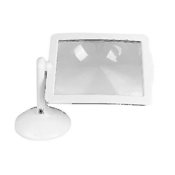 3x förstoringsglas Ljus LED-läsning Extra förstoringsglas Roterande multifunktions skrivbordsförstoringsglas med 360