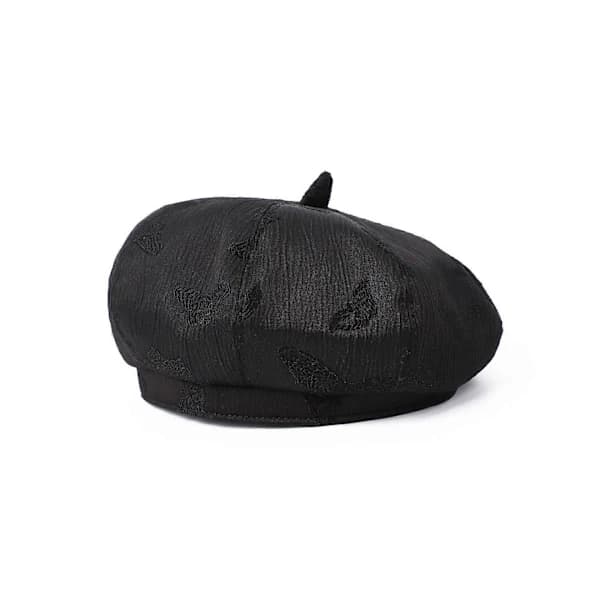 Dame Baskerhatt Fransk Svart