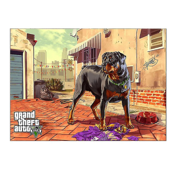 Ingen ram Grand Theft Auto 5 Game Poster Canvas Väggkonsttryck Målning Heminredning 40x60cm Style 6