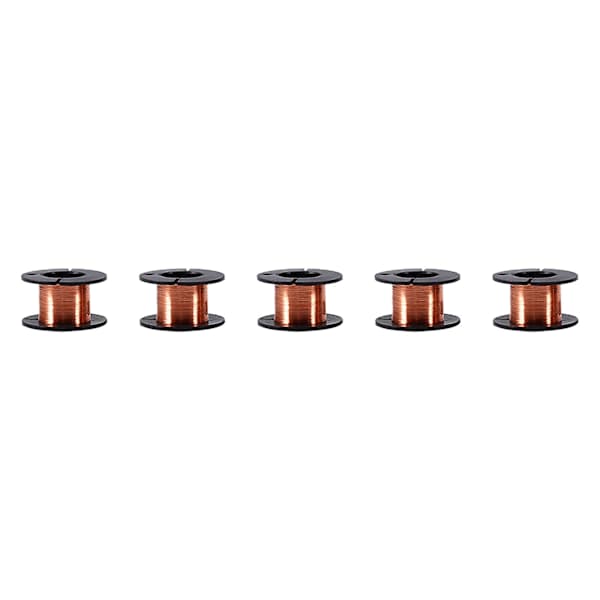 Kobbertrådvikling - 5 stk, 0,1 mm, 12 m lengde