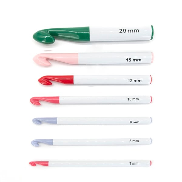 [NT] 7 st Virknålar Set Ergonomisk design Flerfärgad sticknål DIY Garn Tröja Vävning Stickverktyg