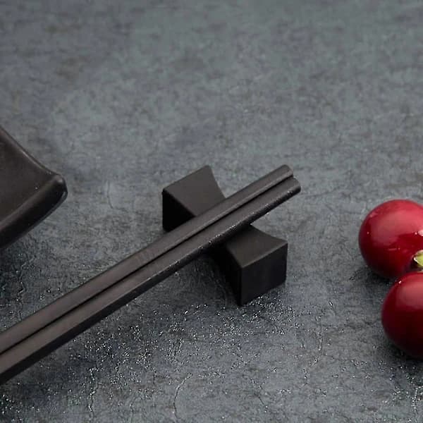 NA/10 stk. Spisepindholder Mat Bestikholder Rustfrit Stål Spisepindholder Sort