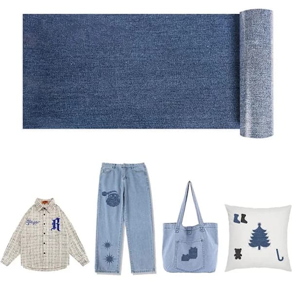 5 Ruller/Pakke Stryk På Jeans Stofflapper Jeanslapper Store