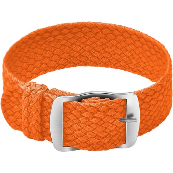 Klockor band nylon med rostfritt stål spänne unisex Orange 14mm