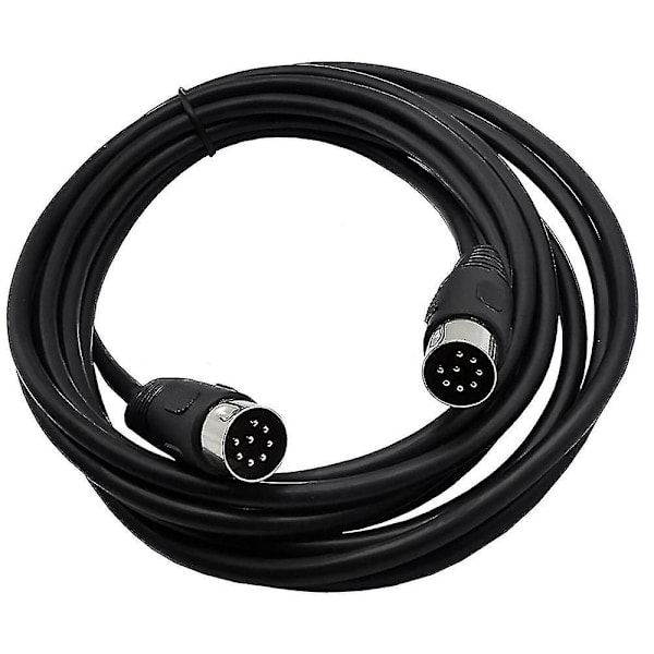 8-stifts Din-hane till hane högtalarljudkabeladapter kompatibel övervakning bil datorer TV precision 5m_ NN