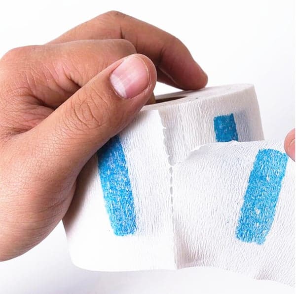 5-pack engångspapper med stretchig hals för frisörtillbehör, vit