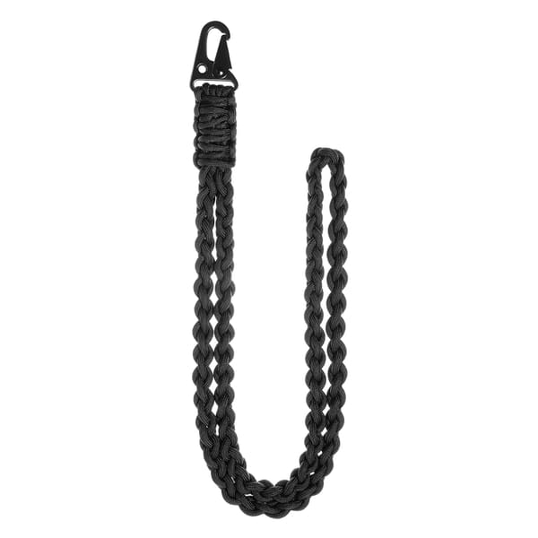 Multifunktionel håndvævet Paracord-nøglering Sort Black 40
